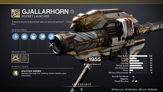 GJallarhorn the final Destiny 2 [upl. by Enyalahs]