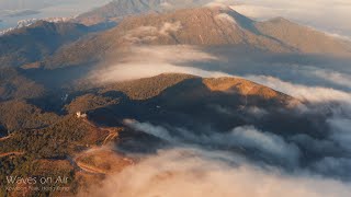 Waves on Air  Kowloon Peak Hong Kong  夕照雲海飛鵝山  航拍香港  Aerial 4k [upl. by Oikim]