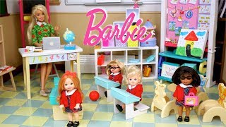 Barbie is a Teacher Full School Day Routine Playground Recess with Elsa Anna Toddlers [upl. by Yliah]