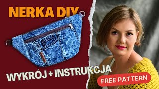 DIY Jak Uszyć Nerkę Jak Zrobić Wykrój Instrukcja szycia krok po kroku FREE PATTERN fannypack [upl. by Tap12]