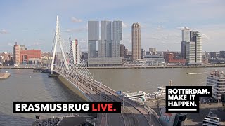 Live Stream  Erasmusbrug Kop van Zuid Cruise Terminal Rotterdam [upl. by Lona]