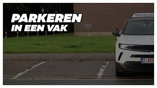 Hoe parkeren in een vak VOORUIT én ACHTERUIT  Manoeuvre op het rijexamen [upl. by Douty]