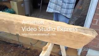 Refinishing a Barn Beam as a Mantel [upl. by Heid]