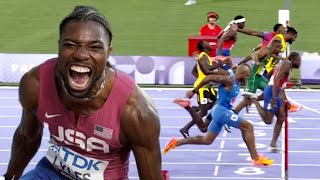 100m olympics FINAL  NOAH LYLES SENSATIONAL RUN  Reaction Video [upl. by Leela]