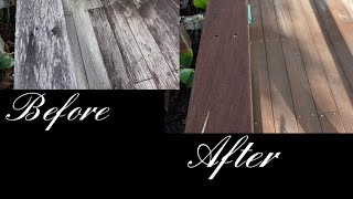 Using sodium metasilicate to restore wood followed by oxalic acid to balance ph and brighten [upl. by Anelrats884]