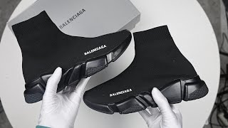 Real vs fake Balenciaga Speed Trainer REVIEW [upl. by Bogusz]