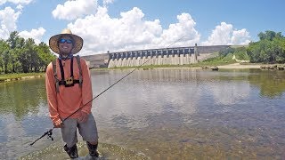 Fishing Under Lake Dam Before the Water Comes [upl. by Aronael]