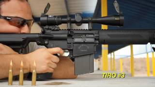 Prueba Balística a Vidrio Blindado SEGTEC Arma FAL 762X51 [upl. by Hankins]