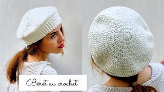 Béret au crochet FACILE  Modèle Elana 🚨  2 euros  Tuto crochet débutant  1 pelote  1 ouvrage 💐 [upl. by Gruchot]