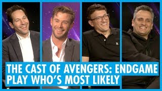 Whos Most Likely  Avengers Endgame  Chris Hemsworth Paul Rudd amp Russo Brothers Interview [upl. by Legnaros]