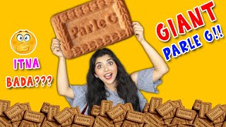 Making GIANT PARLE G Biscuit ITNA BADA BISCUIT😱😱 [upl. by Ylloh941]