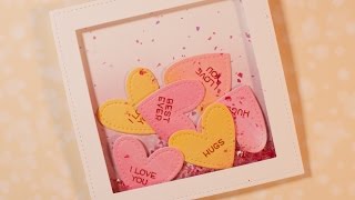 How to make a Valentines Day shaker card [upl. by Frodeen996]