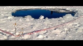 Meteorite crater in Chelyabinsk Russia [upl. by Nnylimaj]