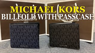 MICHAEL KORS COOPER BILLFOLD WITH PASSCASE WALLET  Brands Got Signature By An Kleh [upl. by Ojillek826]