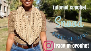 TUTO SNOOD OVERSIZE EN CROCHET [upl. by Nyvets]