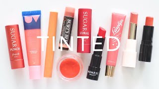 Tinted Lip Balms  Fresh Peach Coral and Orange Sheer Shades [upl. by Eilatan]