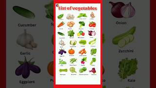 List of vegetables  vegetables name in english vocabulary learning staylittlechannel [upl. by Derrick]