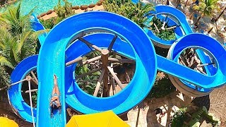 Blue Spiral Waterslide at Thermas dos Laranjais [upl. by Nnainot]