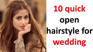 10 Quick open hairstyle for wedding  easy amp beautiful hairstyle  puff hair style [upl. by Serafina549]