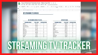 Use This Free Spreadsheet to Track Your Streaming TV Spending [upl. by Barbaresi]