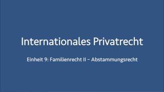 Internationales Privatrecht 09 [upl. by Ullman]