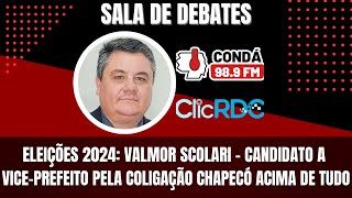 ELEIÇÕES 2024 SABATINA COM VALMOR SCOLARI VICE  CHAPECÓ ACIMA DE TUDO [upl. by Jemmy]