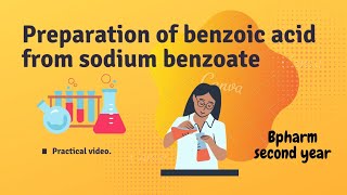 preparation of benzoic acid from sodium benzoate [upl. by Danas]