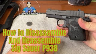 Sig Sauer P938 Quick Disassembly and Reassembly [upl. by Yoj939]