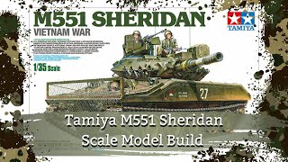 Tamiya Vietnam Era M551 Sheridan 135 Scale Model Build [upl. by Lyudmila]