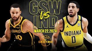 Golden State Warriors vs Indiana Pacers Full Game Highlights  March 22 2024  FreeDawkins [upl. by Amand]