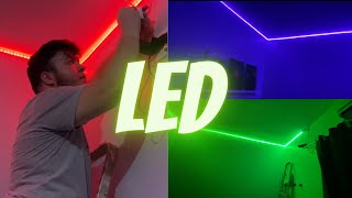 Colocando FITA DE LED no quarto GAMER [upl. by Battista]