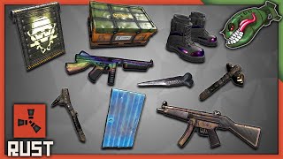 Rust Skins  Fireworks Ice Door Glister Tommy Gold Ore Tools Solar Mp5 Tempered Boots 254 [upl. by Arianie]