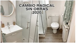 Renovar un baño SIN OBRA fácil y low cost  Transformación radical  Tendencias decoración 2020 [upl. by Addia]