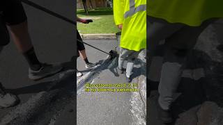 Customer had a BLOWN UP Parking Lot💣😱 satisfying asphalt cracksealing [upl. by Ellenid930]