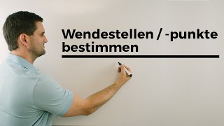 WendestellenWendepunkte bestimmen Teil 1  Mathe by Daniel Jung [upl. by Aleet]