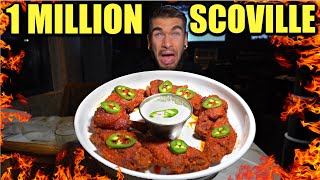 quotI WOULDNT TRY FOR 1000quot HOTTEST WING CHALLENGE IN LAS VEGAS 12 Million Scoville Spicy Wings [upl. by Kernan]