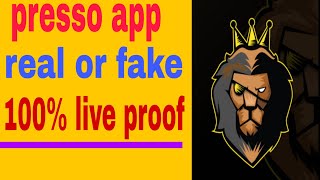 presso app real or fake  presso app real or fake 100 live proof  new earning application today [upl. by Nyl]