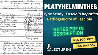 Type Study  Fasciola hepatica  Pathogenicity of Fasciola  Notes in description [upl. by Ewen495]