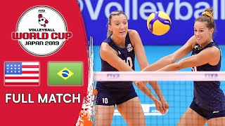 USA 🆚 Brazil  Full Match  Women’s Volleyball World Cup 2019 [upl. by Elletnwahs691]