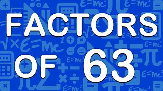 Factors of 63  prime factors of 63  maths factors  publicmaths [upl. by Bartholomeo]