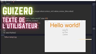 guizero 3 texte de lutilisateur [upl. by Brigid]