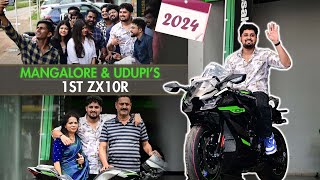 Mangalore amp Udupi’s 1st ZX10r😍🔥  Kawasaki ZX10r Graphite Metallic Gray 2024 Delivery [upl. by Nadual846]