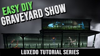 DIY Graveyard Projection Mapping Custom Facade AtmosFX and Luxedo Explained [upl. by Aicissej]