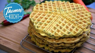 Herzhafte Waffeln ganz einfach  Thomas kocht [upl. by Englebert]