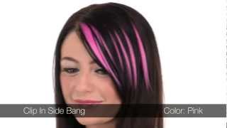 Clip In Bangs by POP  How To Apply Side Swept Fringe [upl. by Ring]