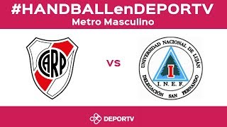 HANDBALLenDEPORTV  River Plate vs UNLu Caballeros  Fecha 8 [upl. by Myrah]