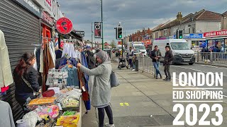 Ilford Lane Southall and Green Street Eid Shopping 2023  London Walking Tour  4K HDR [upl. by Harod]