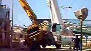 Concrete pump truck falls over construction Part 2 [upl. by Takken]