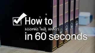 How To in 60 Seconds Assemble Bulk Binders [upl. by Lessard598]