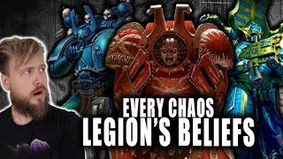 The Beliefs And Goals Of Each Chaos Space Marine Legion  Warhammer 40K Lore [upl. by Ahsienyt844]